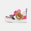 * | Moschino Box Sole Lace Strap Fabric Teddy Bear Patch And Logo Trainers Pink/Fuxia/White/Black