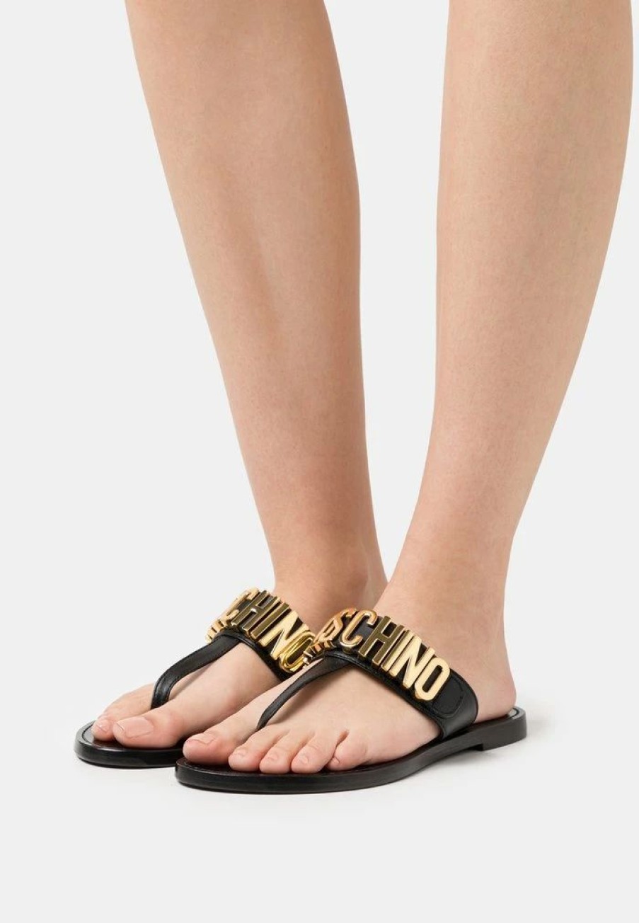 * | Moschino T-Bar Sandals Nero