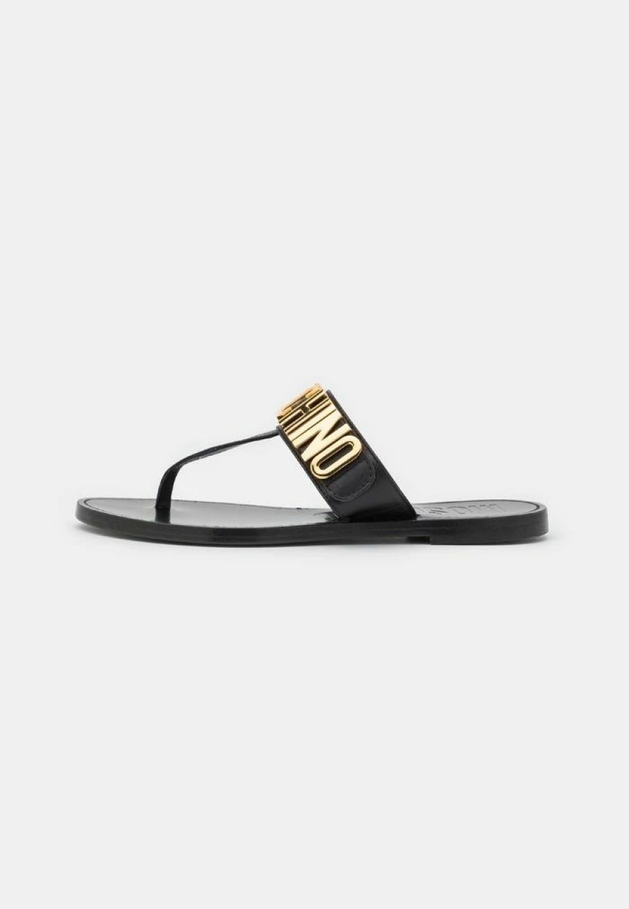 * | Moschino T-Bar Sandals Nero