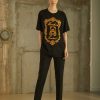 * | Moschino Embroidery Bear Print T-Shirt Fantasy Black