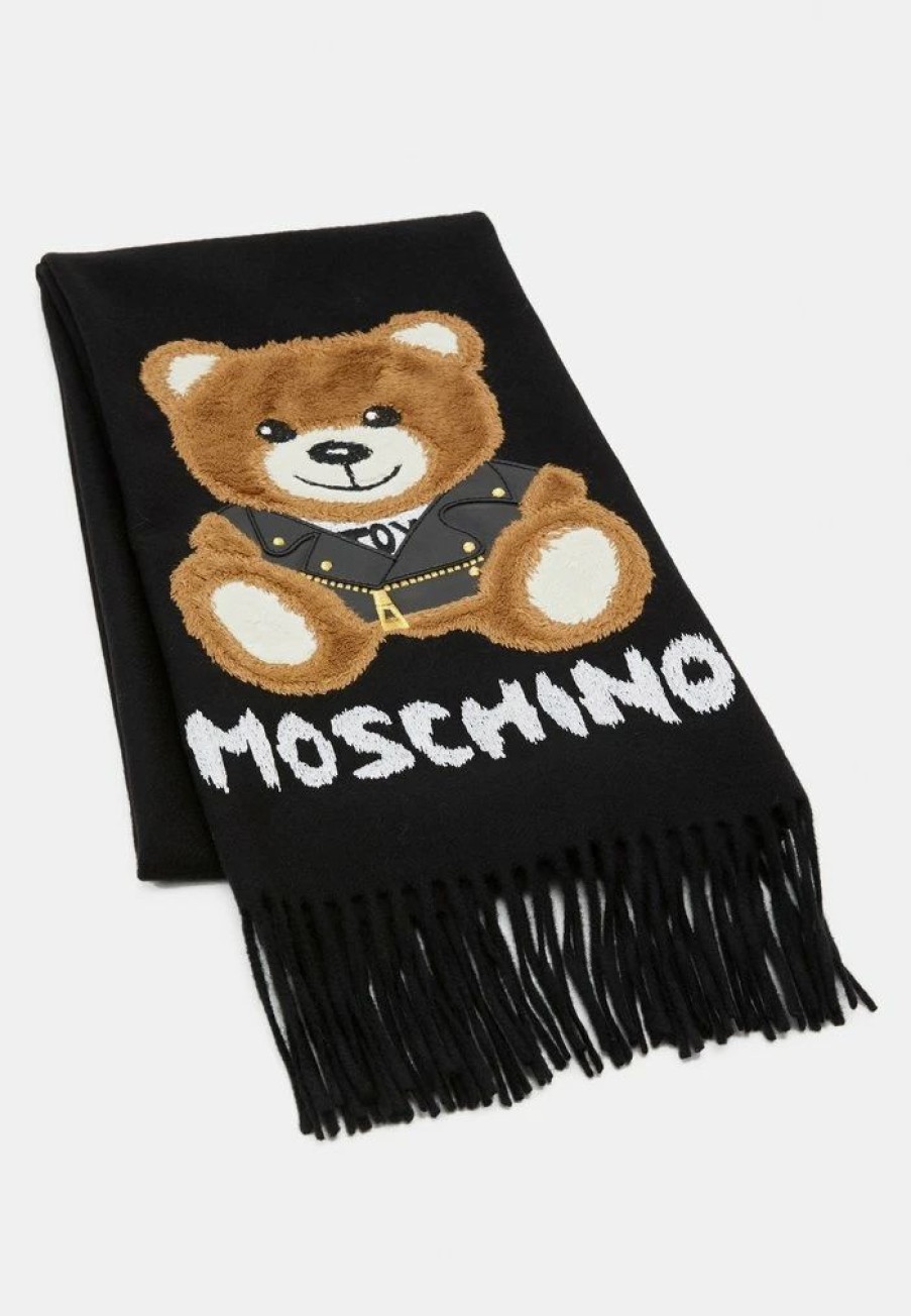 * | Moschino Bear Scarf Unisex Foulard Noir