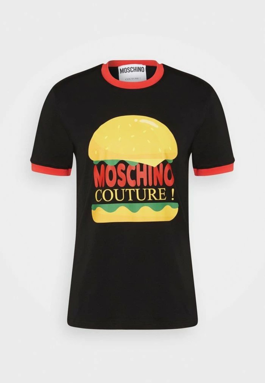 * | Moschino Print T-Shirt Black