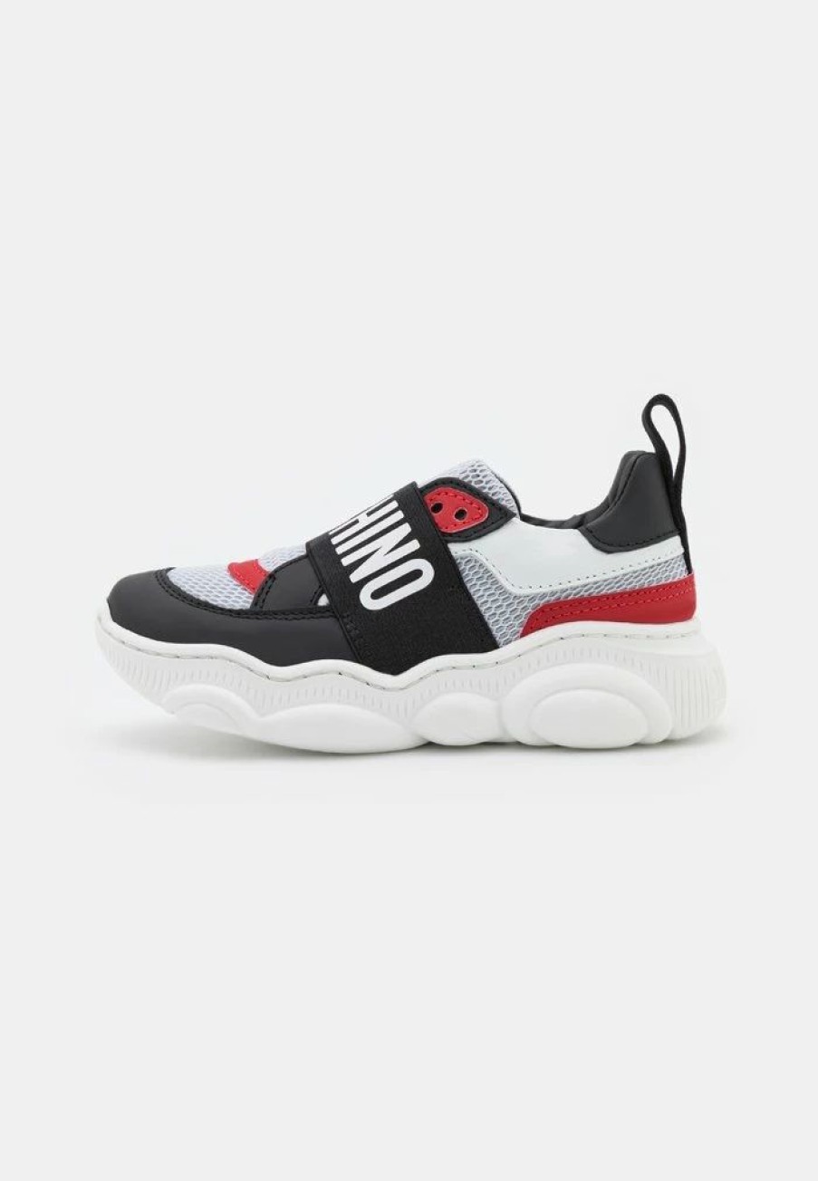 * | Moschino Unisex Trainers White/Black/Red