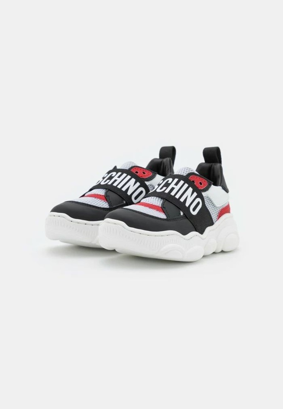 * | Moschino Unisex Trainers White/Black/Red