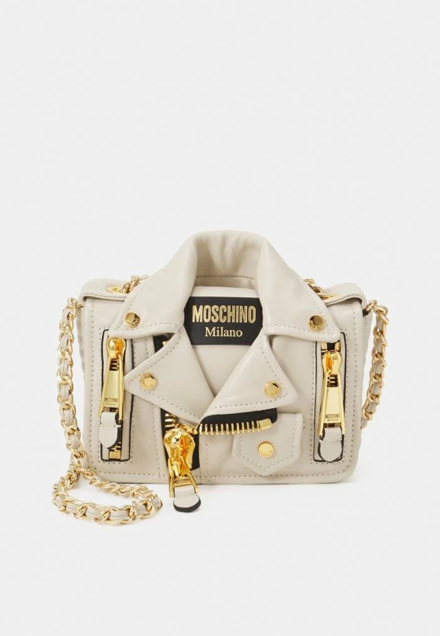 * | Moschino Biker Bag Shoulder Bag Handbag Grey