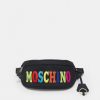 * | Moschino Multicolor Logo Unisex Bum Bag Fantasy Print Black