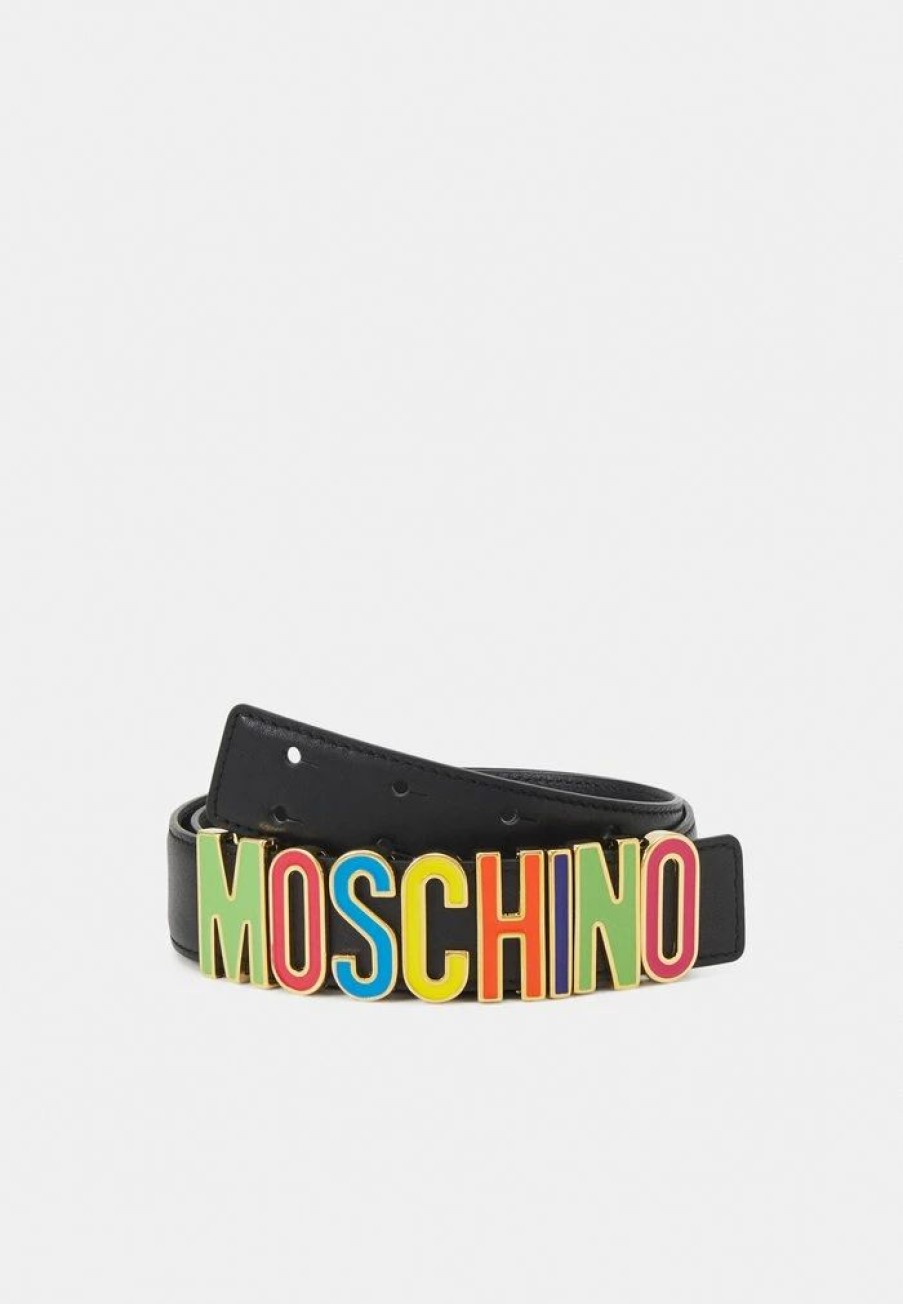 * | Moschino Belts Unisex Belt Fantasy Print Black