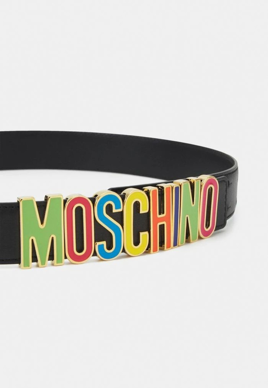 * | Moschino Belts Unisex Belt Fantasy Print Black