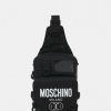 * | Moschino Double Smile Logo Across Body Bag Fantasy Black