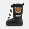 * | Moschino Teddy Bear Patch Unisex Winter Boots Black