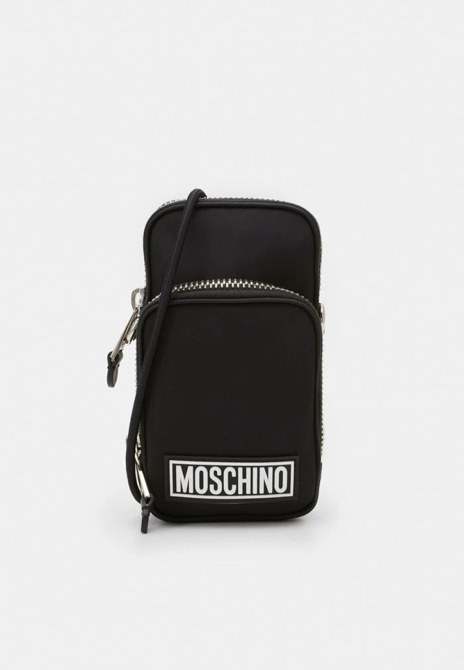 * | Moschino Label Unisex Across Body Bag Fantasy Black