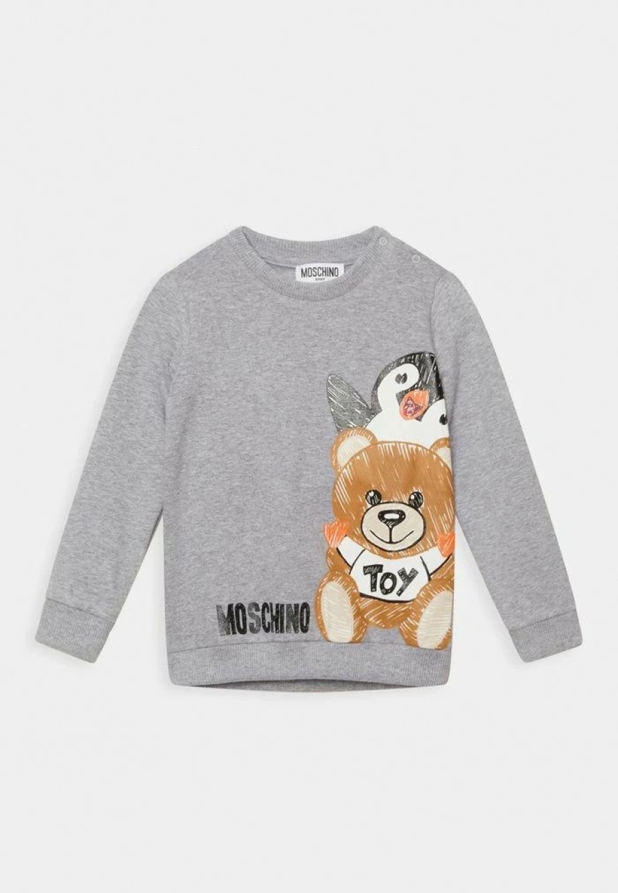 * | Moschino Unisex Sweatshirt Melange Grey