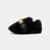 * | Moschino Newborn Lettering Logo First Shoes Black