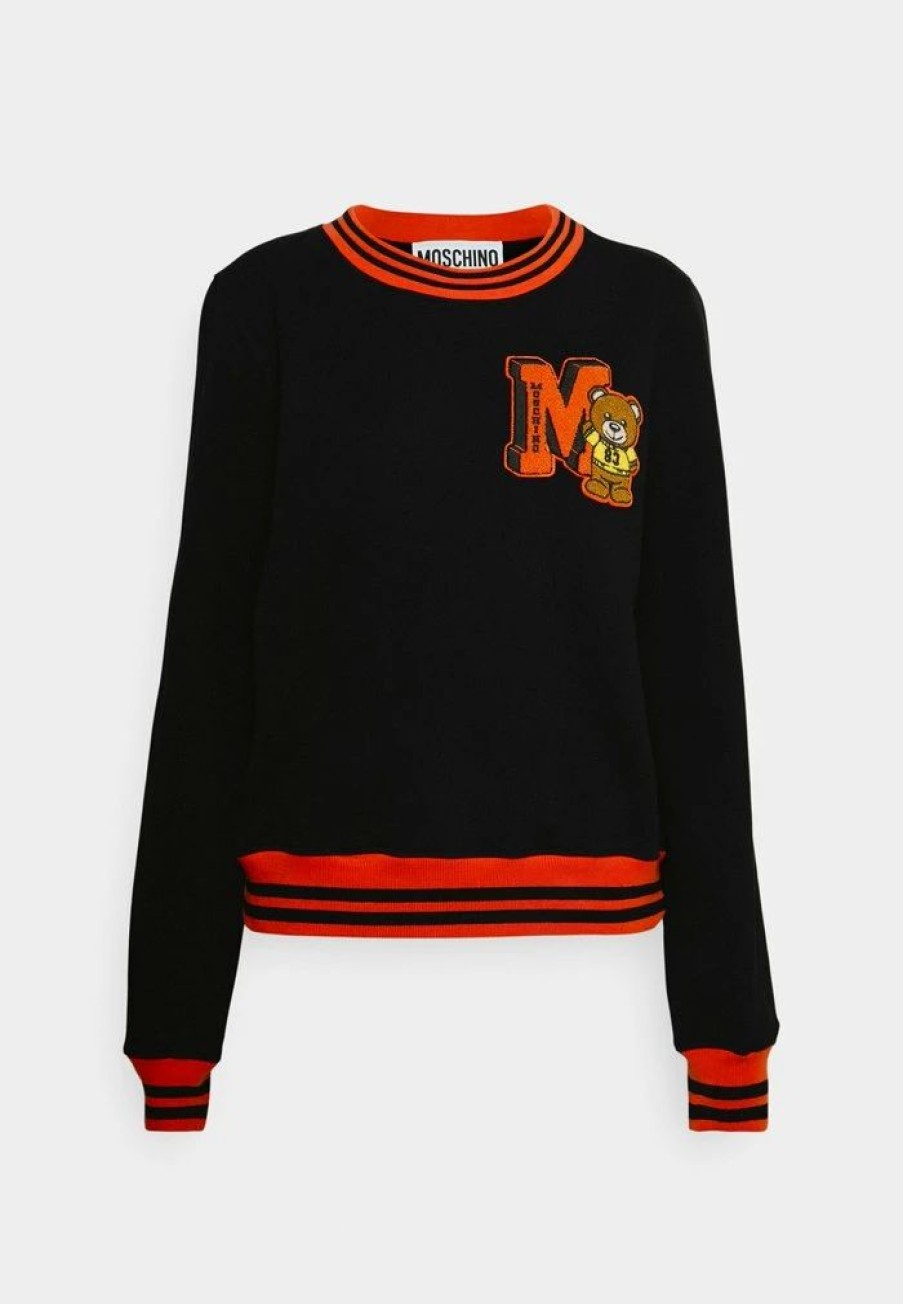 * | Moschino Varsity Group Sweatshirt Black