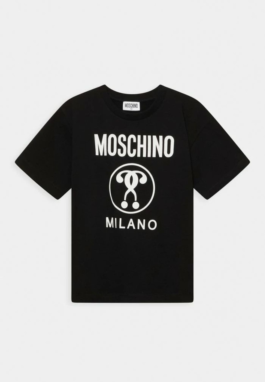 * | Moschino Maxi Tee Unisex Print T-Shirt Black