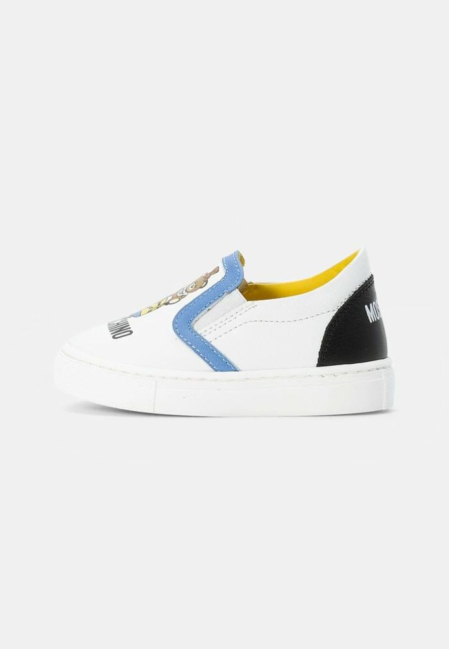 * | Moschino Minions Slip-Ons White/Black/Sky Blue