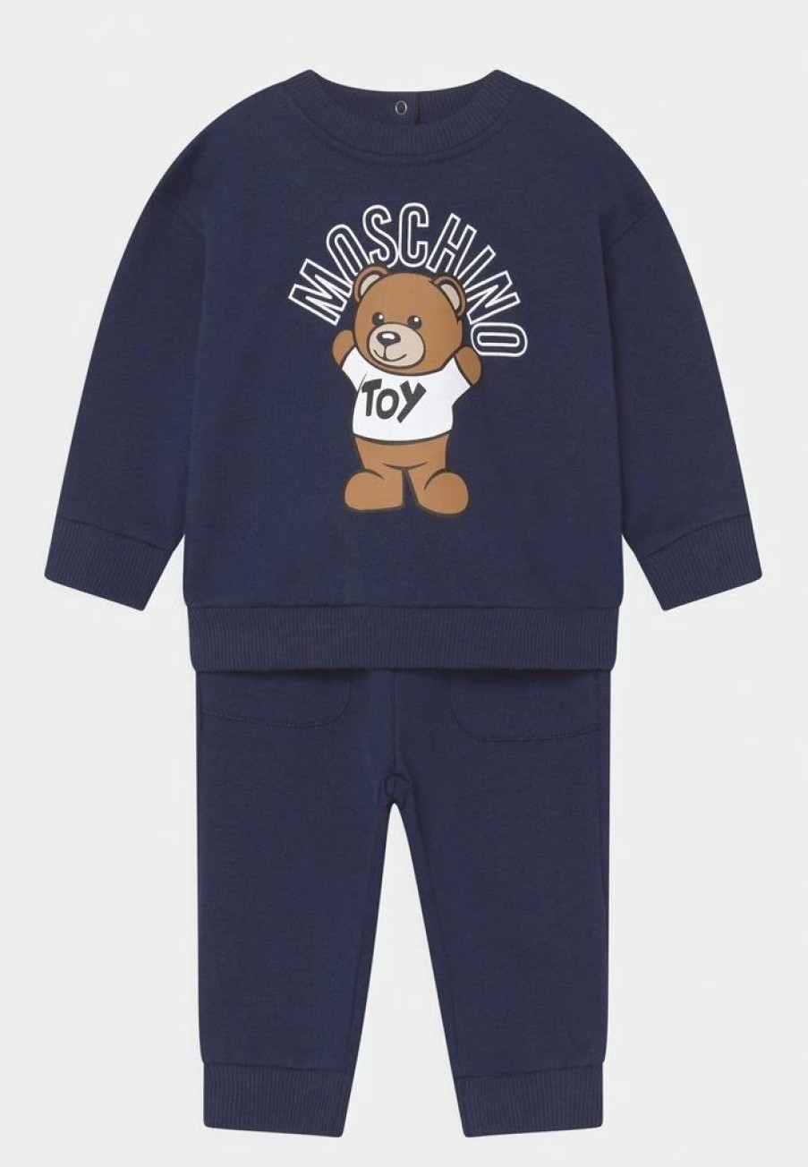 * | Moschino Tracksuit Unisex Set Sweatshirt Navy Blue