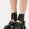 * | Moschino Lace-Up Ankle Boots Nero