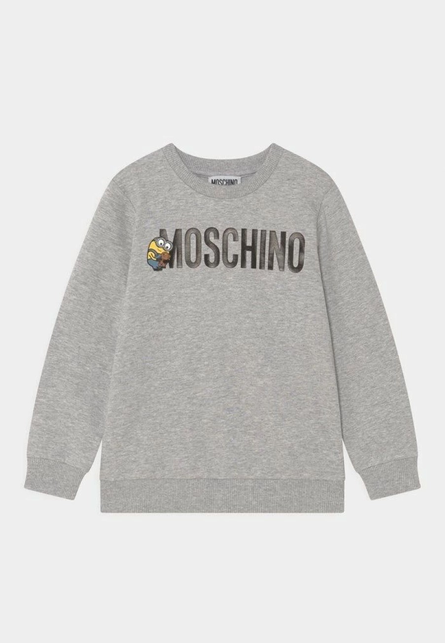 * | Moschino Addition Minions Unisex Sweatshirt Grey