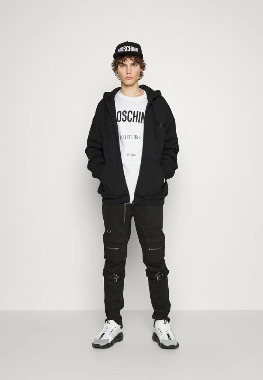 * | Moschino Zip-Up Sweatshirt Black