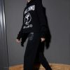 * | Moschino Crystal Teddy Bear Tracksuit Bottoms Black