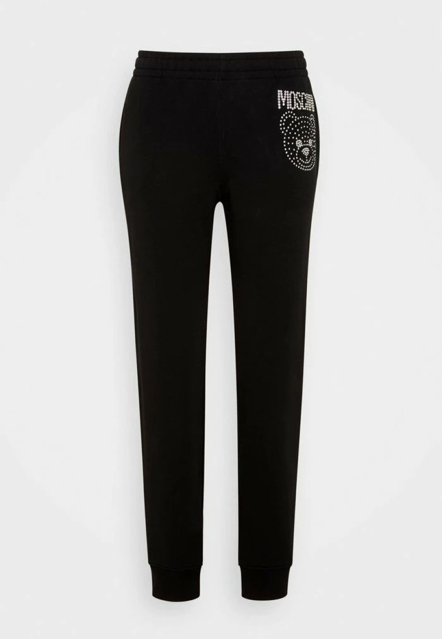 * | Moschino Crystal Teddy Bear Tracksuit Bottoms Black