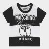 * | Moschino Unisex Print T-Shirt White/Black