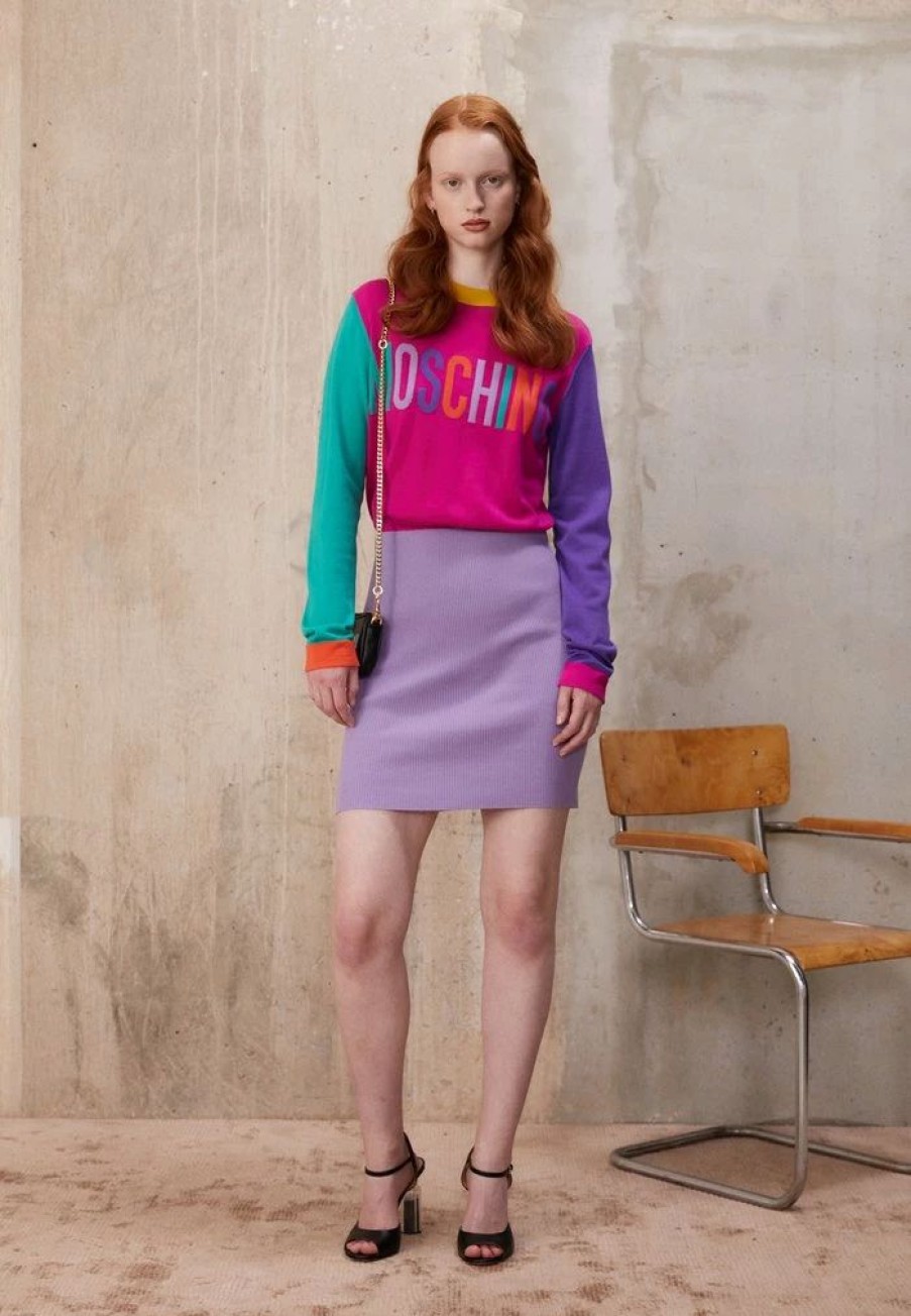 * | Moschino Color Block Jumper Dress Violet