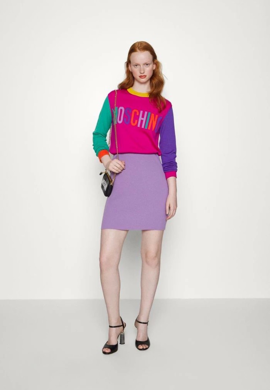 * | Moschino Color Block Jumper Dress Violet