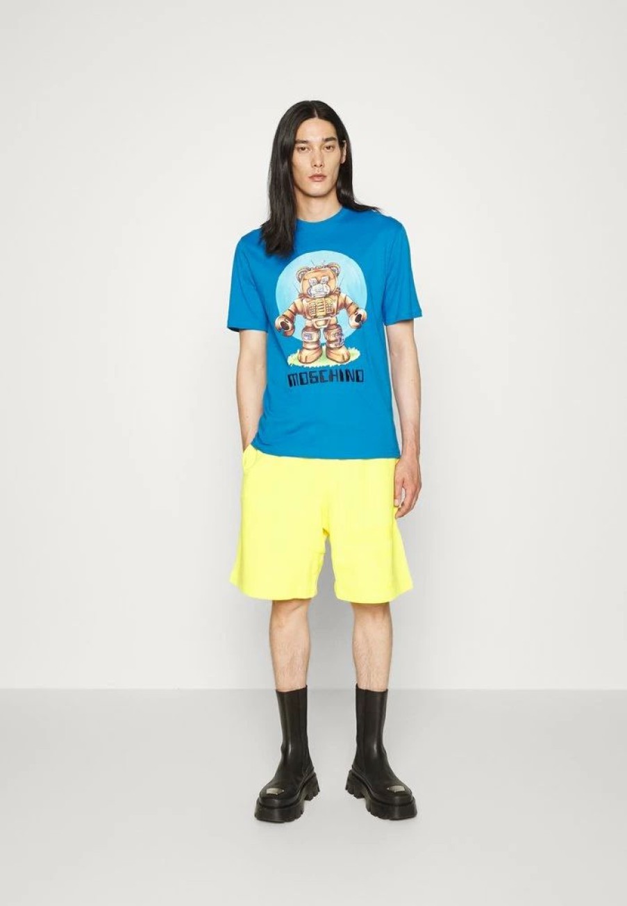 * | Moschino Print T-Shirt Fantasy Blue