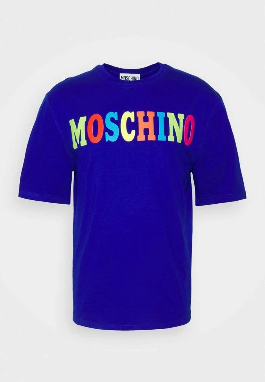 * | Moschino Print T-Shirt Fantasy Light Blue