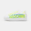 * | Moschino Unisex Trainers White/Neon Yellow/Sky Blue