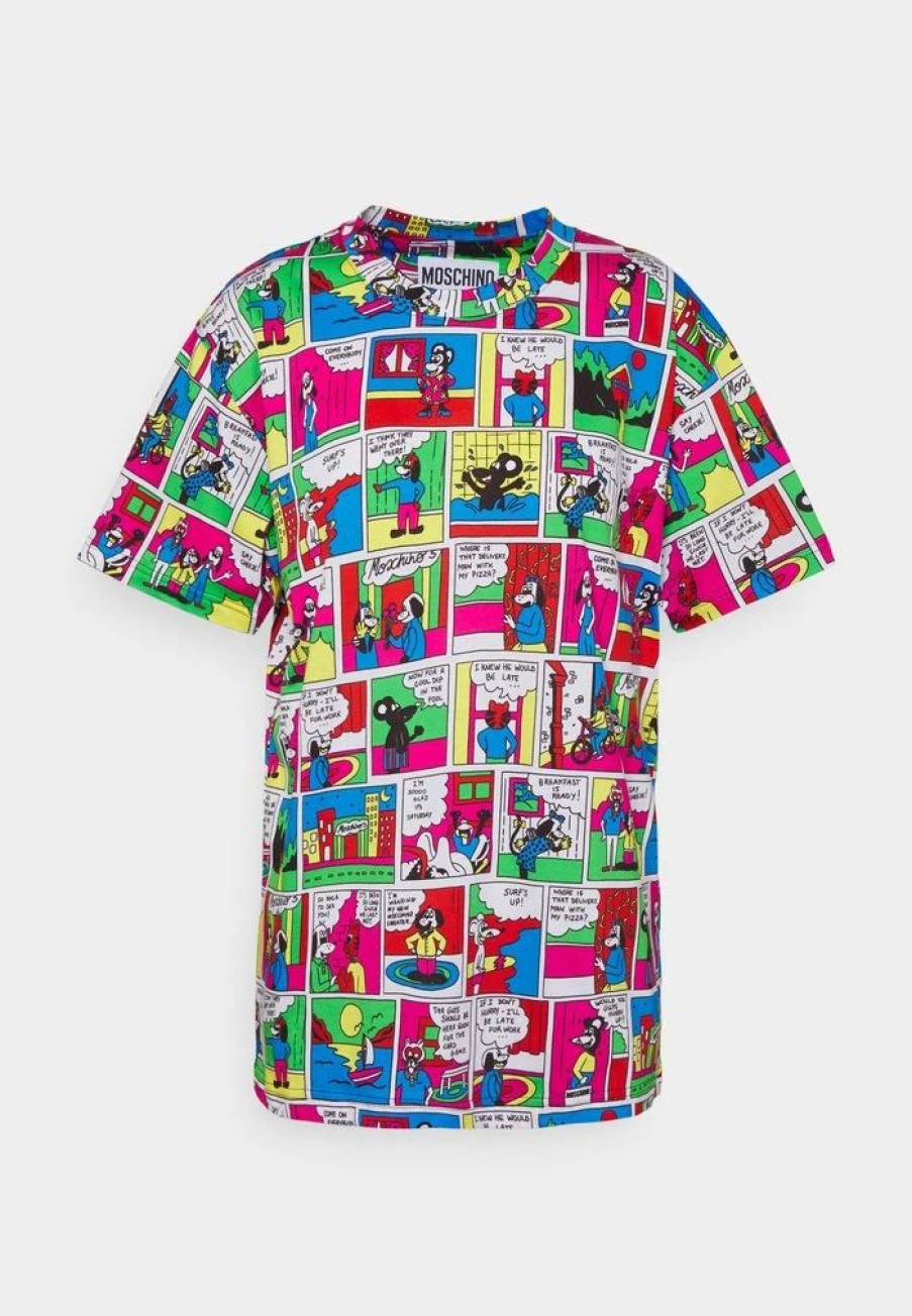 * | Moschino Comic Print T-Shirt Multi-Coloured