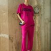 * | Moschino Double Smile Print T-Shirt Fuchsia