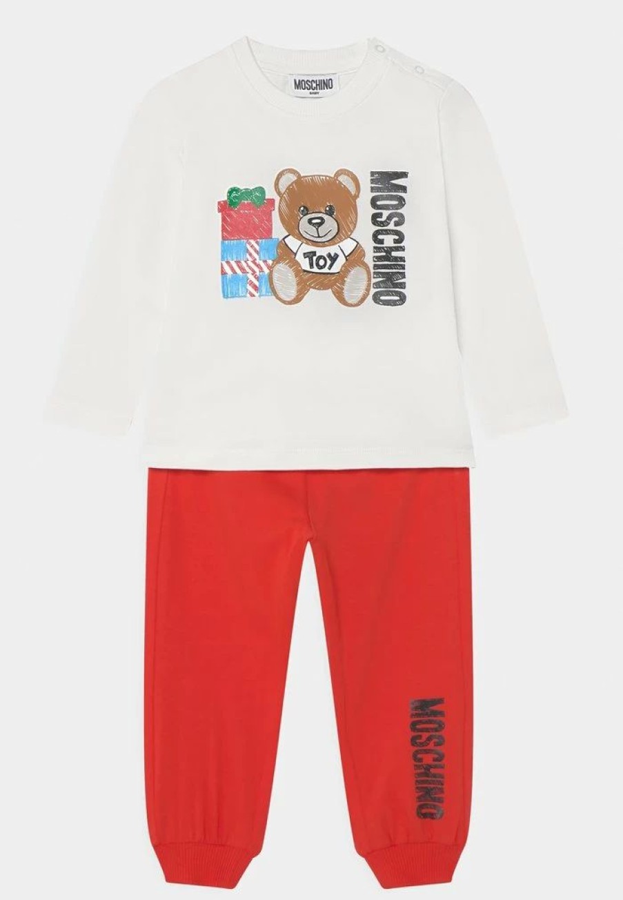 * | Moschino Xmas Trousers Unisex Gift Box Trousers Cloud/Poppy Red