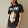 * | Moschino Mirror Bear Print T-Shirt Black