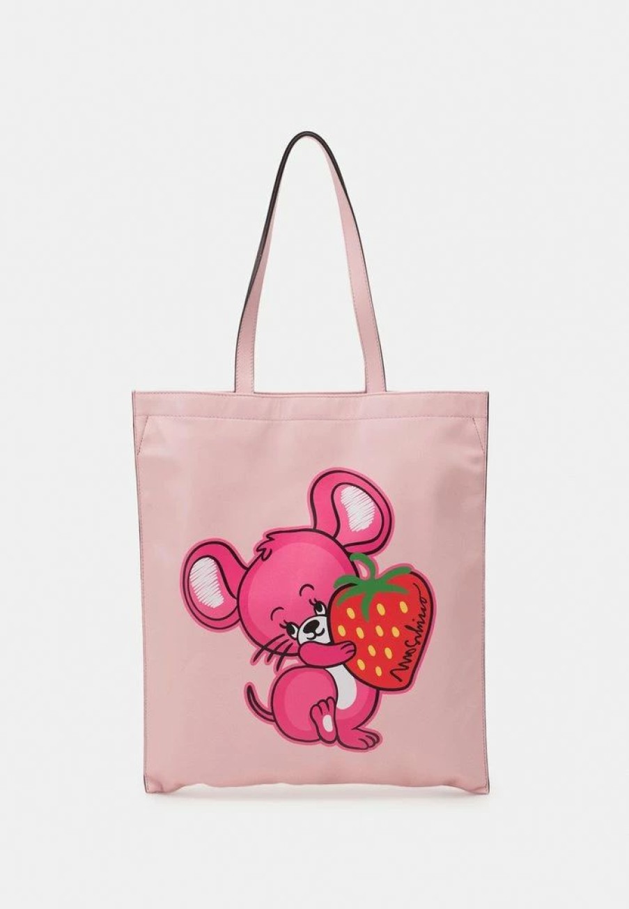 * | Moschino Illustrated Animals Unisex Tote Bag Pink