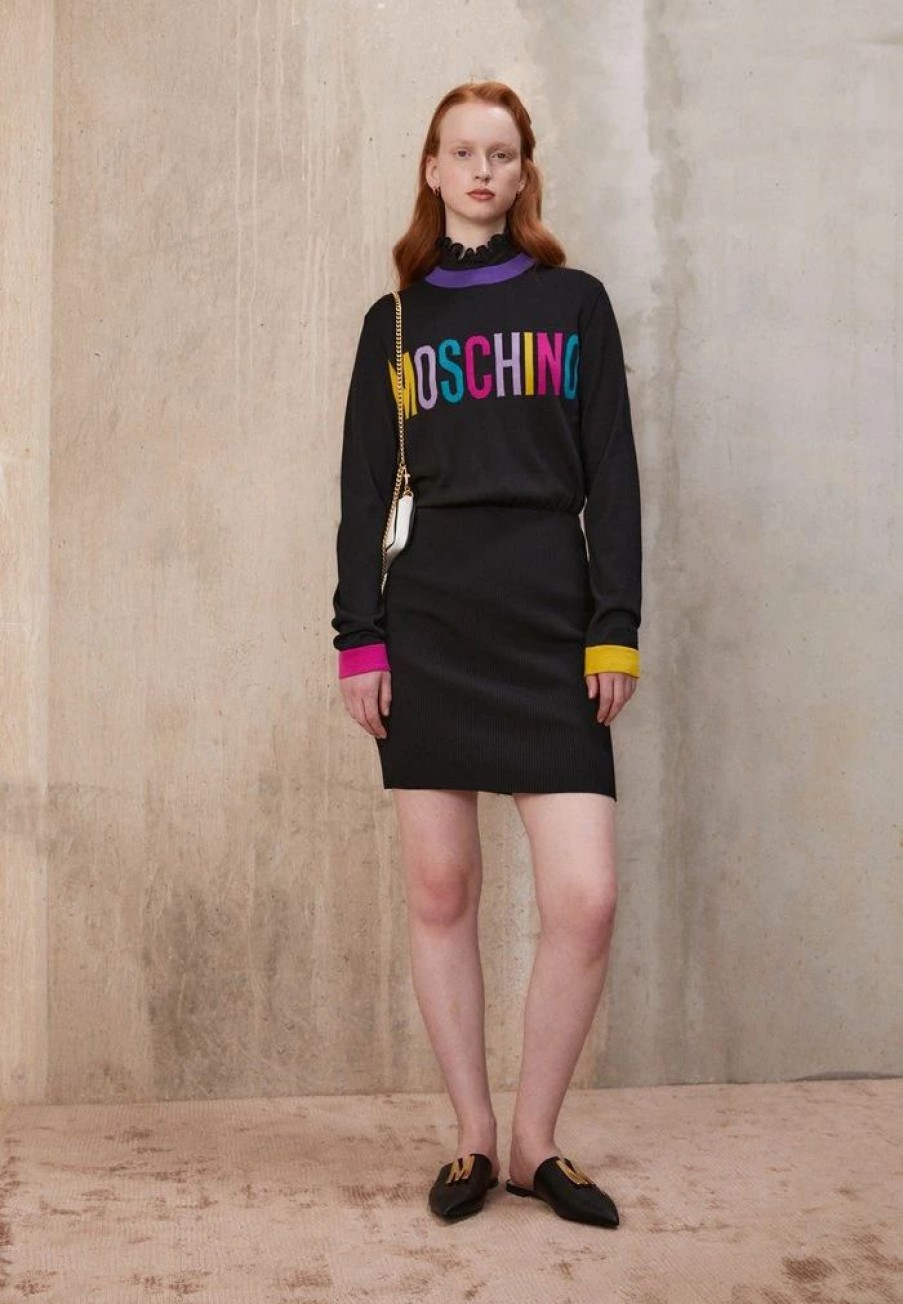 * | Moschino Color Block Jumper Dress Black