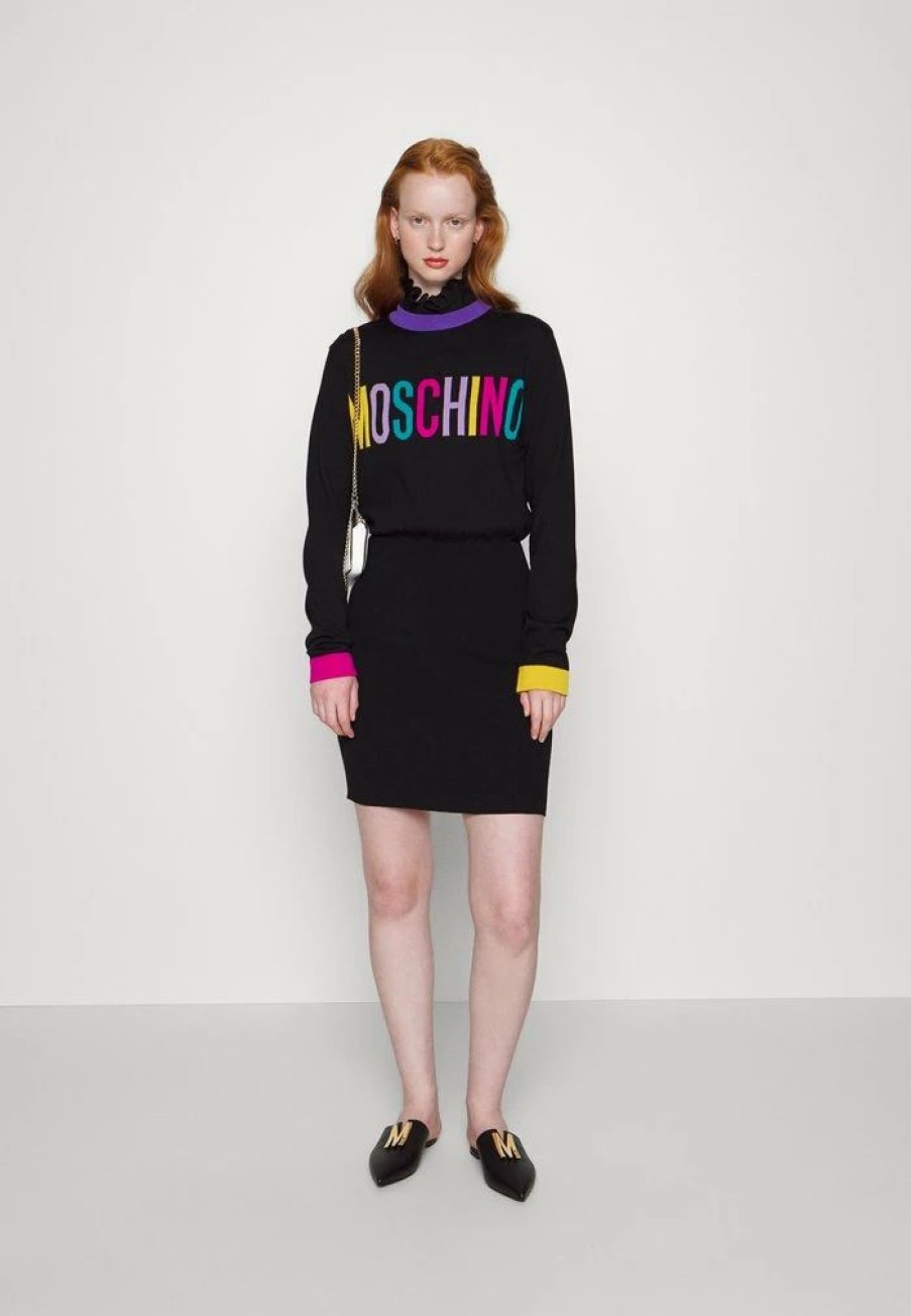 * | Moschino Color Block Jumper Dress Black