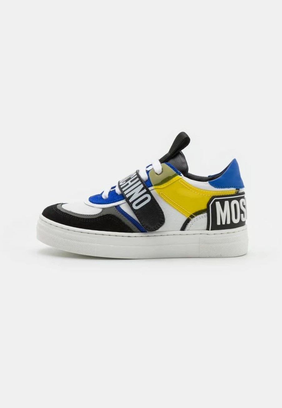 * | Moschino Unisex Trainers Black/White/Bluette/Yellow