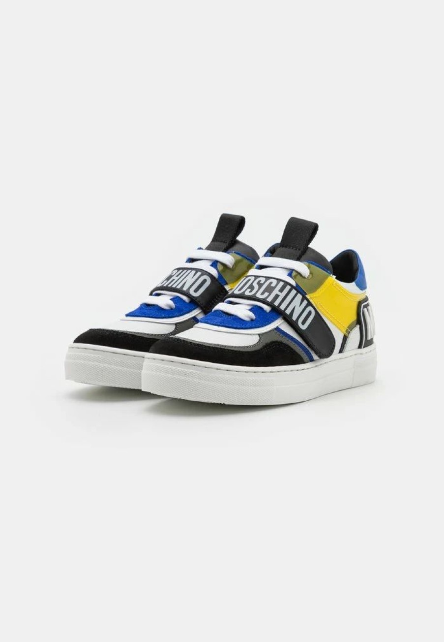 * | Moschino Unisex Trainers Black/White/Bluette/Yellow