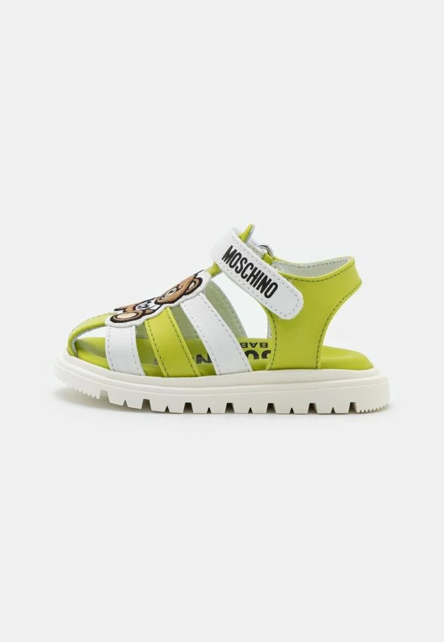 * | Moschino Unisex Sandals Light Green/White