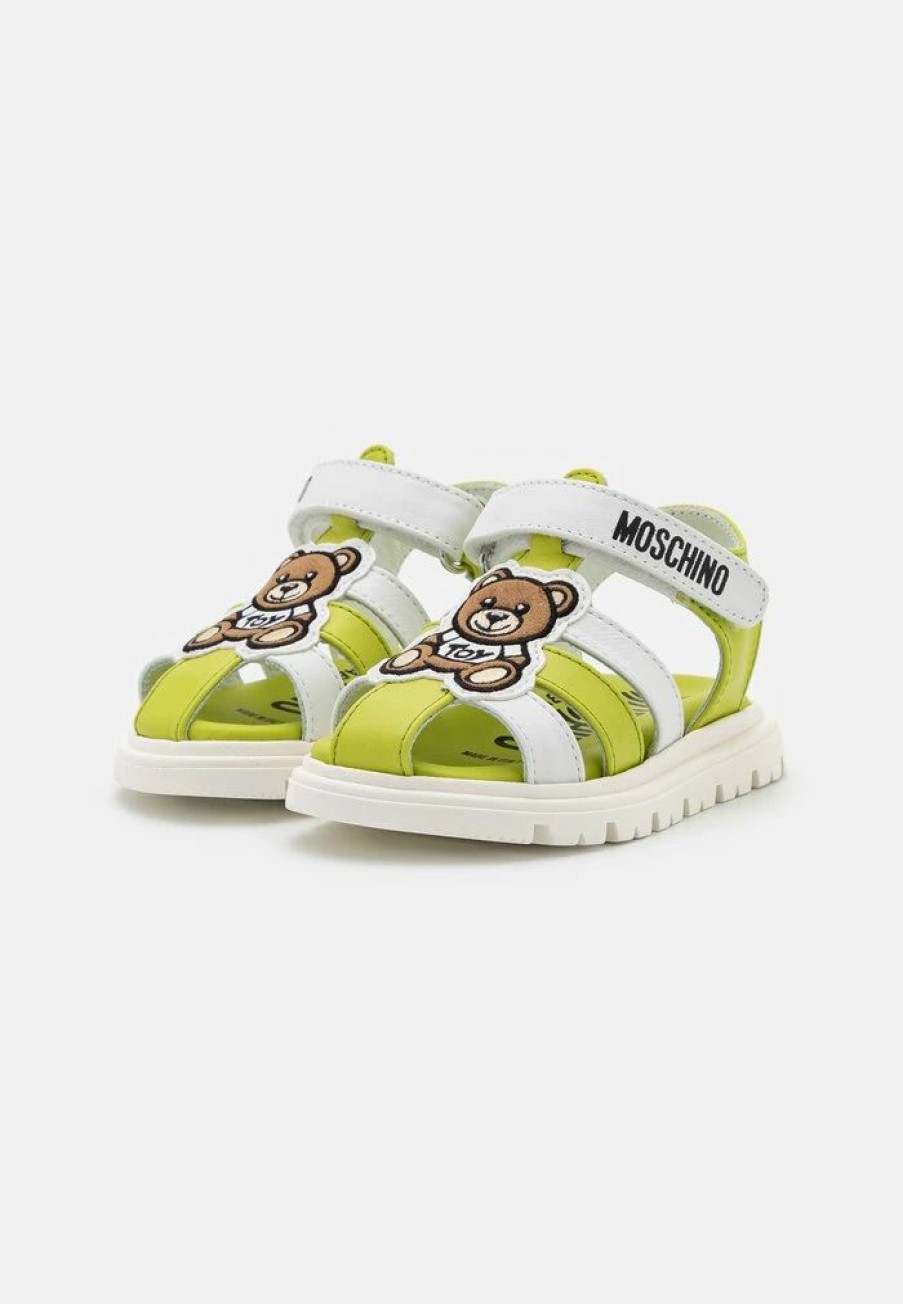 * | Moschino Unisex Sandals Light Green/White