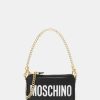 * | Moschino Letter Chain Crossbody Across Body Bag Black