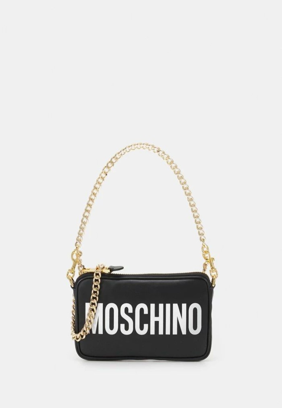 * | Moschino Letter Chain Crossbody Across Body Bag Black