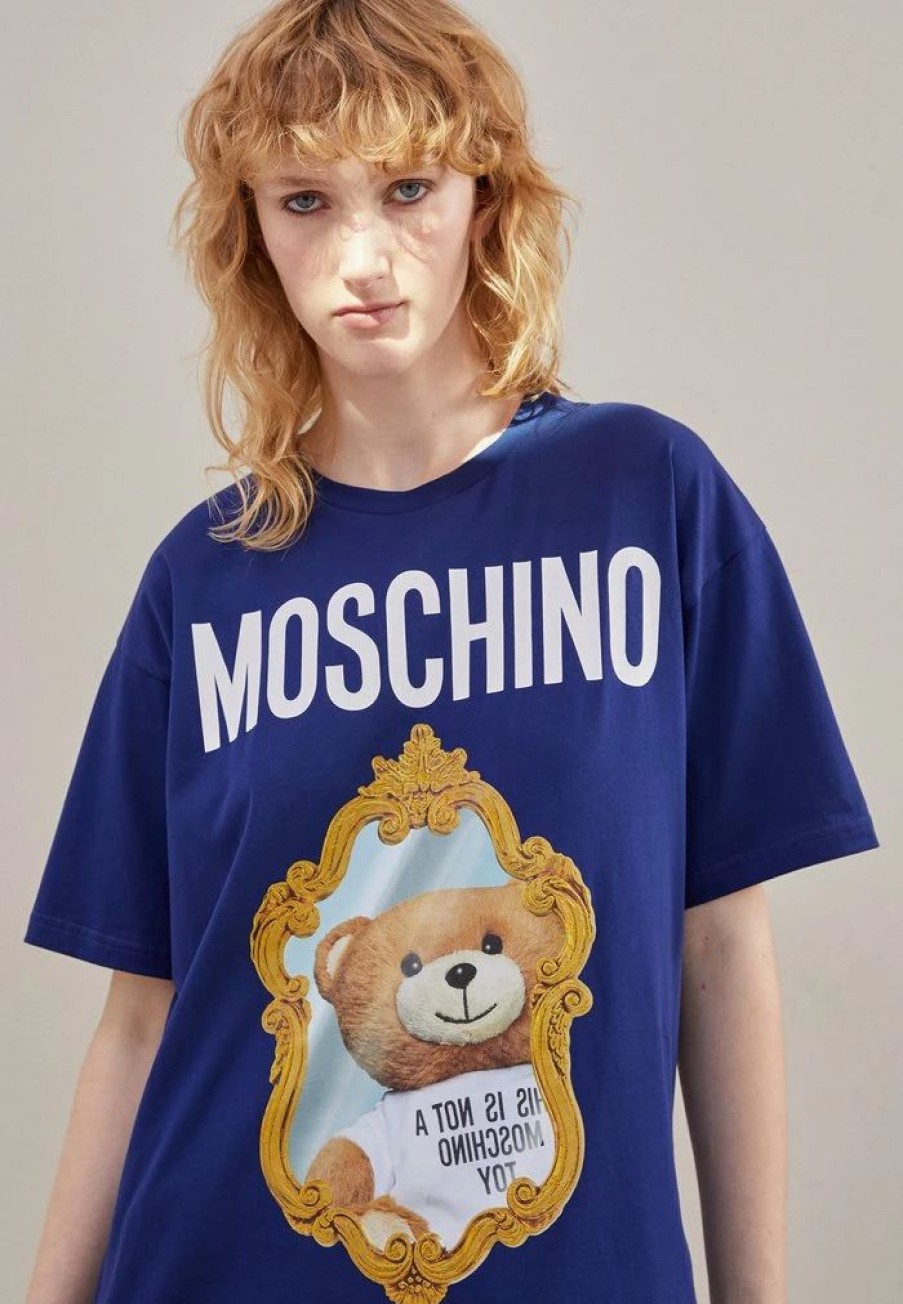 * | Moschino Print T-Shirt Blue