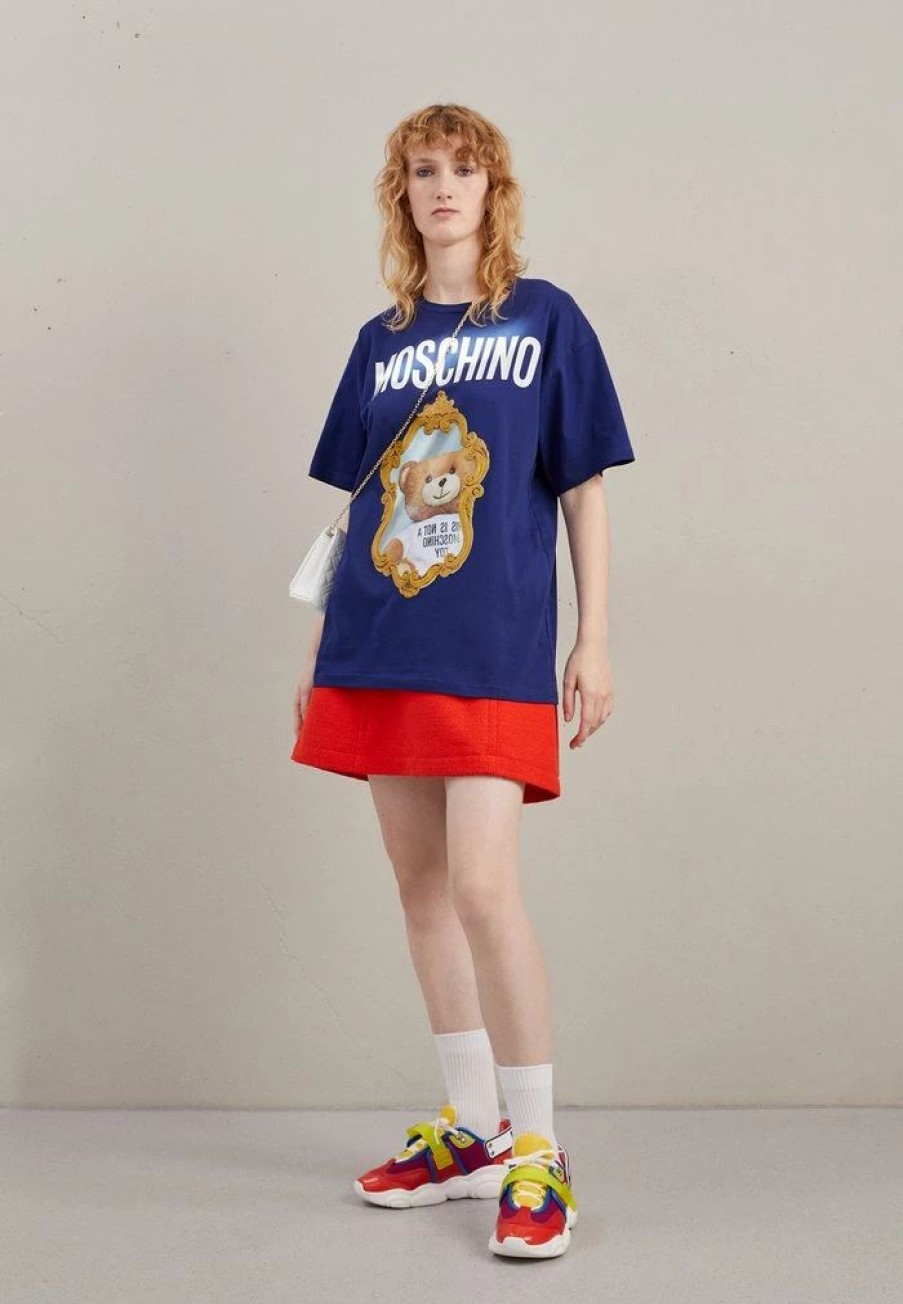 * | Moschino Print T-Shirt Blue