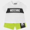 * | Moschino Set Unisex Shorts White/Lime