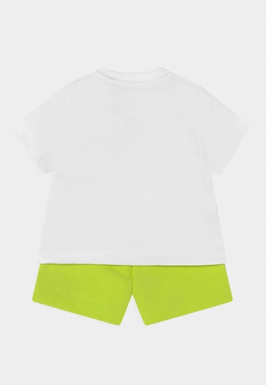 * | Moschino Set Unisex Shorts White/Lime