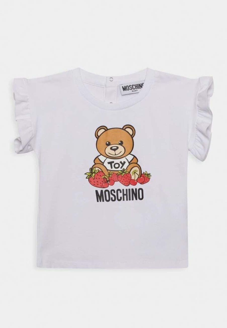 * | Moschino Addition Print T-Shirt Optical White